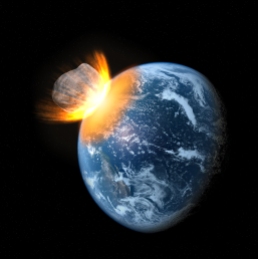 Collision of an asteroid with the Earth