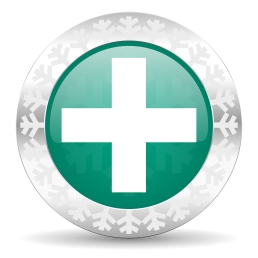 plus green icon, christmas button, cross sign